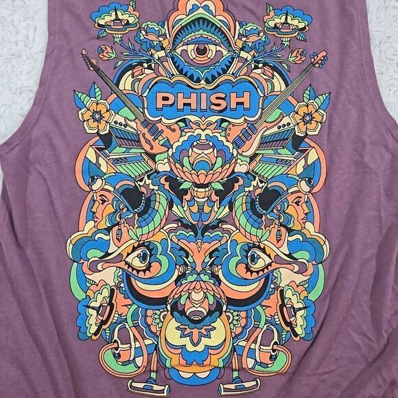 Womens size XS Phish purple multicolored psychedelic tank top music festival - Picture 5 of 7